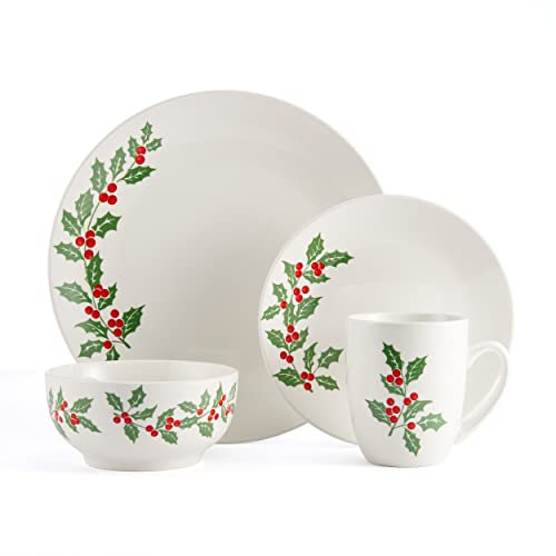 Studio Nova Holiday Cheer 16 Piece Dinnerware Set, Service for 4, Multicolor