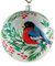 HolidayGiftShops Bullfinch Glas handgemalte Weihnachtskugel Ornament
