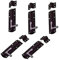 Pack of 5 black steel tower door bolts 75mm (3inch)