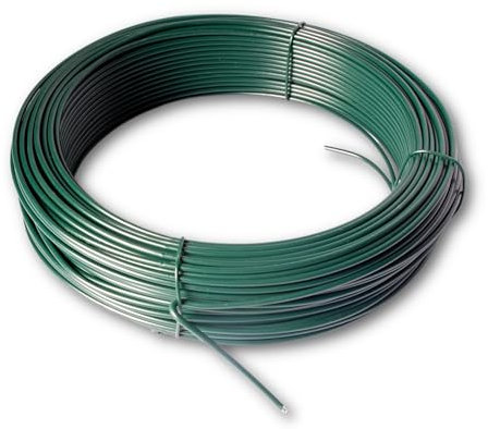 Chapuis - Fil de Tension - Acier Plastifié - Utilisation en Extérieur - Diamètre Extérieur 2,7 mm - Longueur 100 m - pour Grillages et Brise-Vues - Vert