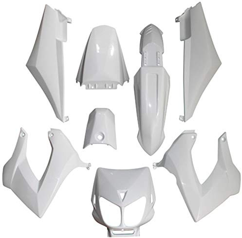 P2R (Motorisé) Satz Verkleidungen Derbi Senda Xtreme/Xrace (Weiß)