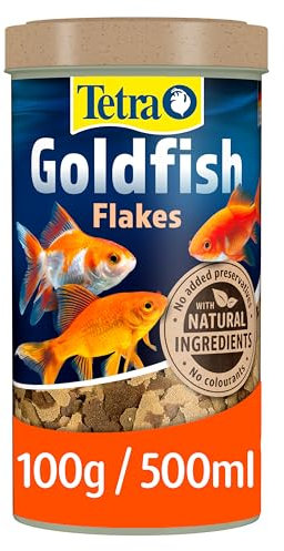 Tetra Goldfish Flakes - flake fish food for all goldfish and other coldwater fish, 500ml