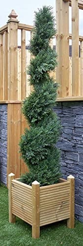 Best Artificial Albero topiario a spirale di conifere di cedro, 150 cm, protezione contro lo sbiadimento dei raggi UV
