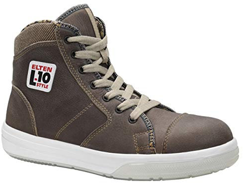 ELTEN Sicherheitsschuhe Emotion ESD S3, Damen und Herren, Leder, Stahlkappe, leicht, sportlich 45, Braun