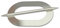 INTERDECO Raffspange/Dekospange in Edelstahl Optik aus Metall, Avos Oval