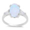 kleine Schätze - Damen-Ring/Verlobungsring - 925 Sterlingsilber - weiß Opal Zirkonia