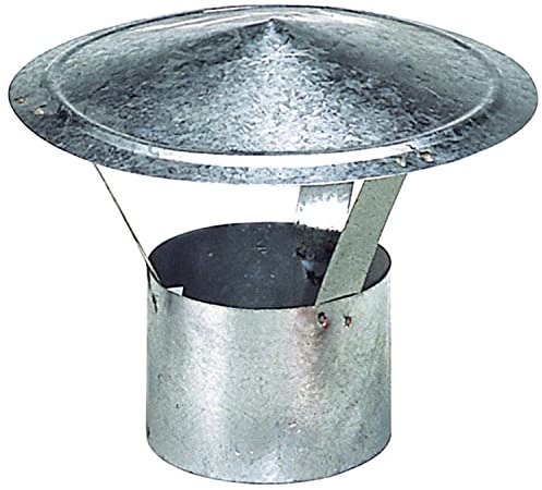 WOLFPACK LINEA PROFESIONAL - Sombrero Galvanizado para Estufa, Chimenea, Extracción de Humos, Para tubo Ø 110 mm.