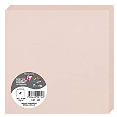 Clairefontaine 22134C Packung (mit 25 Doppelkarten Pollen, Gefaltet, 160 x 160mm) 210g, opalincreme