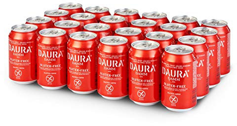 DAURA DAMM Ohne Gluten Bier 5.4% Alkohol (Pack 24 Dosen x 330ml) bier geschenk, biere der welt, bier set, Estrella Damm, geschenk set, geschenke für männer, höhle der löwen produkte