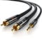 Primewire 5m HQ 3.5mm Stereo Jack to 2 RCA Phono Y Audio Cable - Metal Shell Casing for Surround Sound Dolby Digital DTS