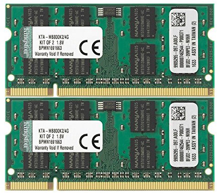 Kingston KTA-MB800K2/4G Mémoire SO DIMM DDR2-RAM 4 Go