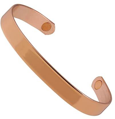 Sabona Brushed Copper Original Magnetic Bracelet, Copper Wristband, Large, 6.5”