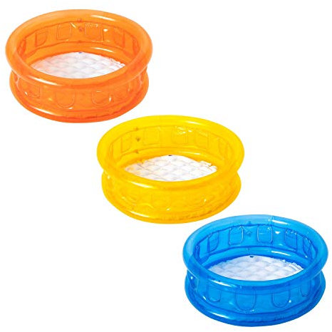 Bestway 51112 Piscinette pataugeoire avec fond gonflable 64 x 25 cm, 3 couleurs assorties