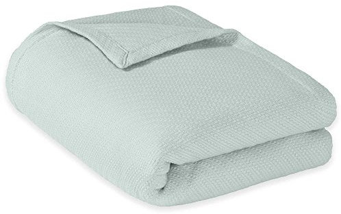 Madison Park Liquid Cotton Luxury Blanket Premium Soft Cozy 100% Ring Spun Cotton For Bed, Couch or Sofa, King, Sea Foam