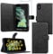 Gorilla Tech iPhone XS/X Premium Flip Black Leather Wallet Case With Screen Protector Tempered Glass