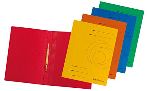 Herlitz Schnellhefter A4 Karton Quality, gefaltet, sortierte Farben, 10 Stück