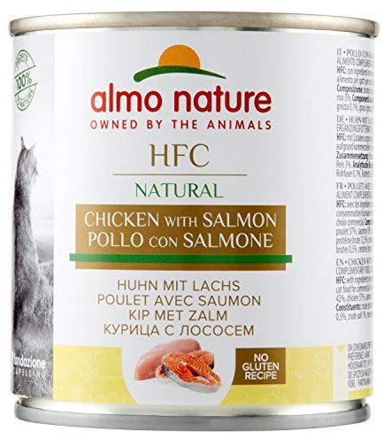 almo nature HFC Natural Katzenfutter nass - Huhn und Lachs 12er Pack (12 x 280g)