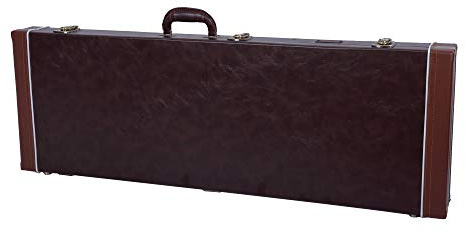 Crossrock Wooden Case Fits Fender Telecaster and Stratocaster Electric Guitars, Vintage Brown (CRW600EBR)
