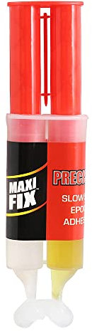 Maxifix Precision Epoxy Adhesive – Strong, Long-Lasting Bond; Equal Dispensing of Resin & Hardener with One Push; 30-Minute Fast Set Time; Perfect for Ceramic, Glass, Wood, Plastic & More