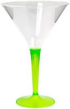 MOZAIK 6 Green Anis Plastic Cocktail Glasses (70ml)