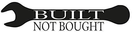 Plott Aufkleber Built Not Bought Sticker Autoaufkleber Schraubschlüssel