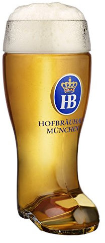 HB Hofbräuhaus München Hofbräuhaus Munich HB Stivali in vetro 1 litro King Werk KI 1000173