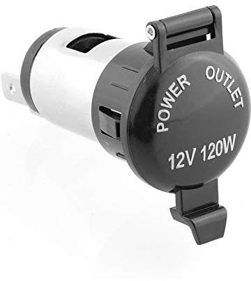 Cigarette Lighter Socket Power Plug Outlet Part, Feelfly Universal 12V 120W Splitter Power Adapter Plug Outlet Part for Car Motorcycle Boat Tractor (#A)
