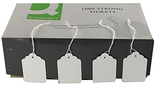 Q-Connect KF01621 Strung Ticket 57x38mm (Pack of 1000) - White