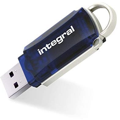 Integral INFD8GBCOU 8GB USB Memory 2.0 Flash Drive Courier Blue