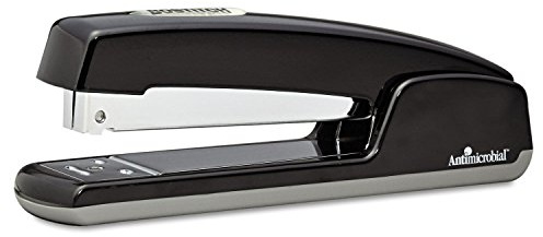 Antimicrobial Full Strip Metal Stapler, 20-Sheet Capacity, Black