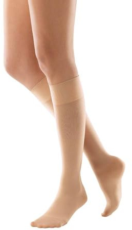 Bauerfeind VenoTrain micro AD CCL1 Kompressionsstrümpfe L plus creme short