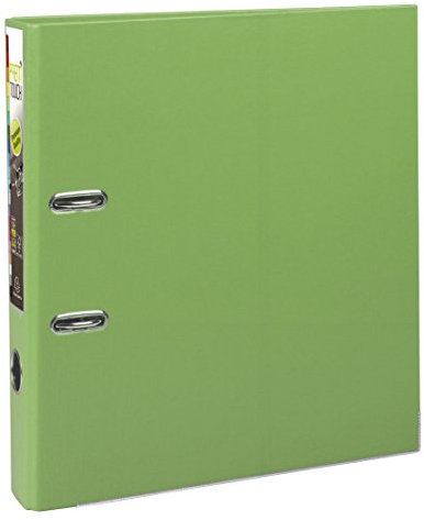Exacompta - Réf. 53156E - 1 Classeur à levier A4 MAXI Prem'Touch - Dos 50 mm - Mécanique 55 mm - Dimensions extérieures : 32 x 30 x 5 cm - Format à classer A4 maxi - Coloris : Vert anis