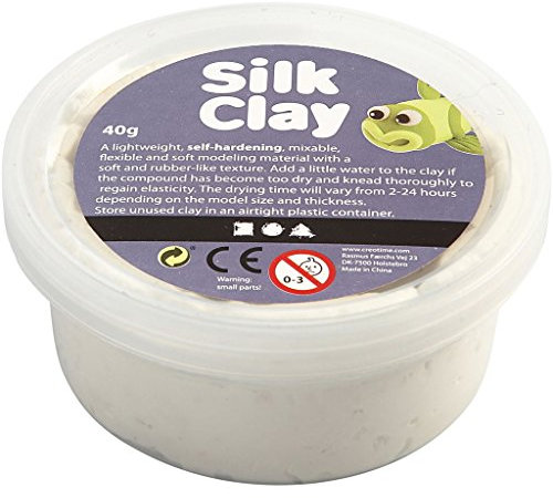 Creativ 100263 40 Seidenknete, weiß, 40 g