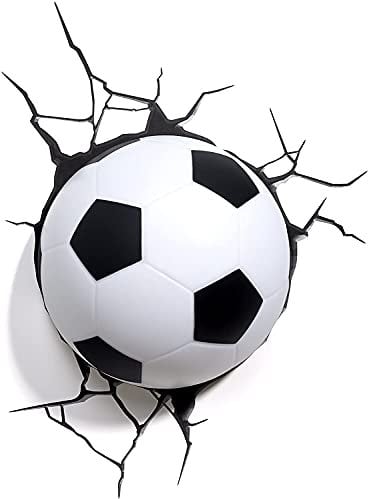 Fußball Wandlampe 3DLightFX kinderlampe Nachtlicht Für Kinder Mit Wandaufkleber