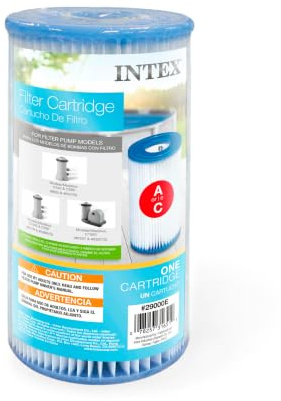 Intex 29000E Type A Pool Filter Cartridge Filter Pumps – Easy-to-Clean – Dacron Paper – Efficient Filtration – Single Pack