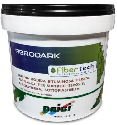 Naici guaina liquida fibrorinforzata bituminosa antiradice FIBRODARK 5 kg