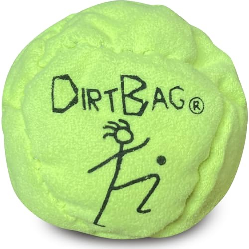 World Footbag Dirtbag Footbag 8-Panel Synthetic Suede and Sand Filled Footbag | Neon Yellow