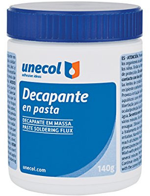 Unecol 7005 – Sverniciatore, pasta, flacone con pennello, 140 g, colore: bianco