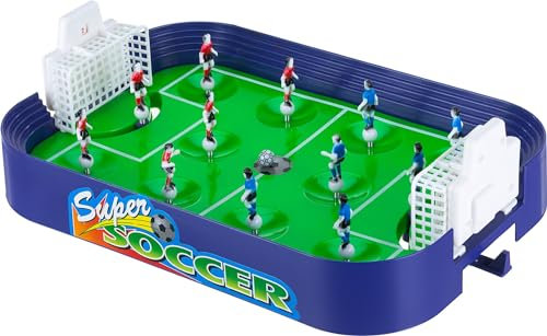 Outtec® Tischfußball auf Federn, Fußballspiel, Fußballspielzeug, Kickertisch - 35 x 24 cm - für Kinder und Erwachsene - Spielzeug