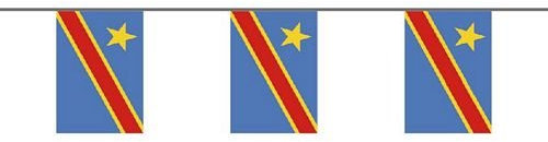 Fahnenkette Republik Kongo 6 m Fahne Flagge Flaggenkette