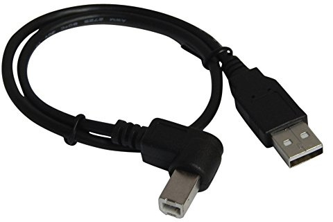 YCS basics 18 inch USB 2.0 Right Angle Printer/Scanner Cable