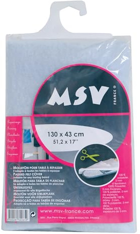 MSV Gepolsterter Filzbezug, 130 x 43 cm, weiß