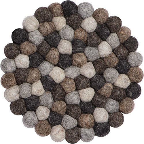 myfelt Néla Topfuntersetzer, Schurwolle, Naturfarben, Ø 20 cm, bis 300 ° hitzebeständig