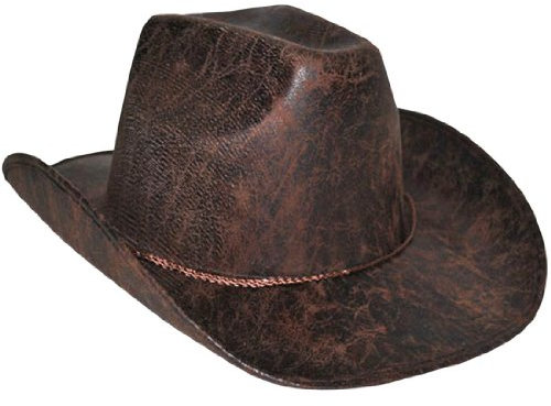 ESPA / FunnyFashion NEU Hut Cowboy, braun, Waschlederoptik