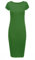 Basics Damen Jersey-Kleid Midikleid Midikleid Übergröße 44-50 Grün 48-50