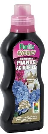 Flortis, Energy Piante Acidofile, Concime a Base di estratti vegetali, Specifico per Tutte le Piante Acidofile, Accresce la Produzione di Fiori e Foglie, Formato da 500 g