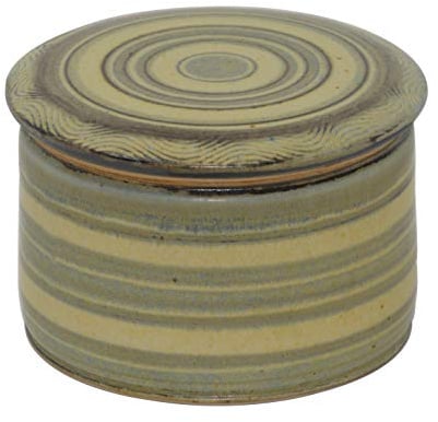 Original französische wassergekühlte keramik butterdose, nie mehr harte butter zum frühstück, ca 250 g butter, AG-29 Z-G