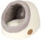 Banbury & Co Luxus-Katzenbett in Grau mit Schaffellimitat, integriertem Hänge-Spielzeug und herausnehmbarem, waschbarem Kissen für Katzen