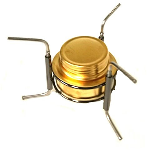 Armeeverkauf Set Spiritus Kocher Dose und Dreifuß Trekking Kocher Outdoor Kocherdose