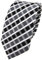TigerTie - schmale Designer Krawatte in anthrazit grau silber weiss gestreift